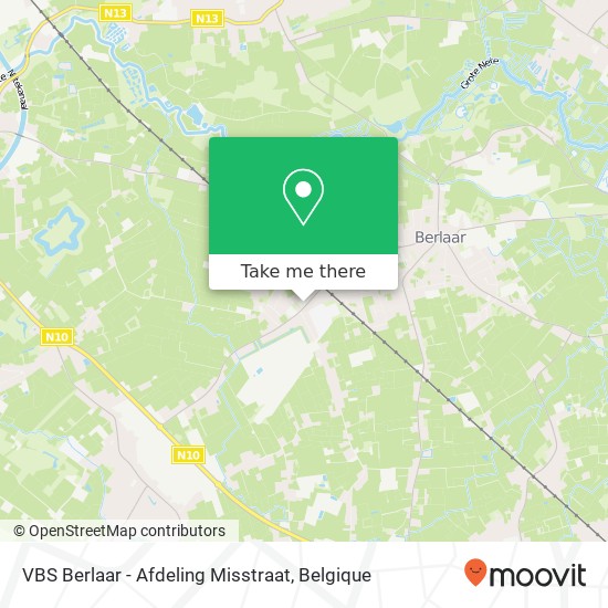 VBS Berlaar - Afdeling Misstraat kaart