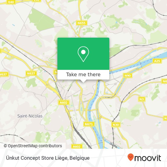 Ünkut Concept Store Liège kaart