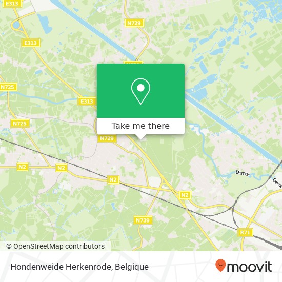 Hondenweide Herkenrode kaart