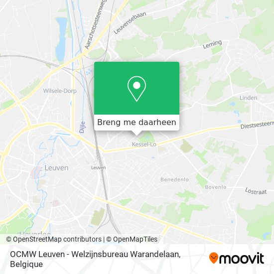 OCMW Leuven - Welzijnsbureau Warandelaan kaart