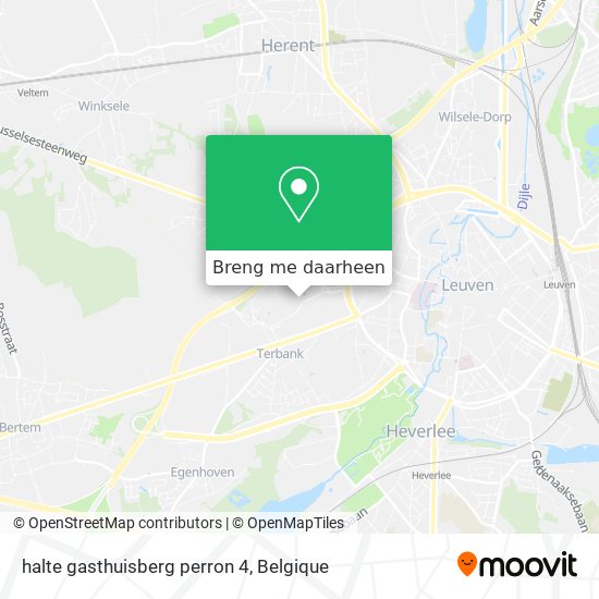 halte gasthuisberg perron 4 kaart