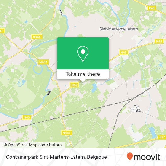 Containerpark  Sint-Martens-Latem kaart