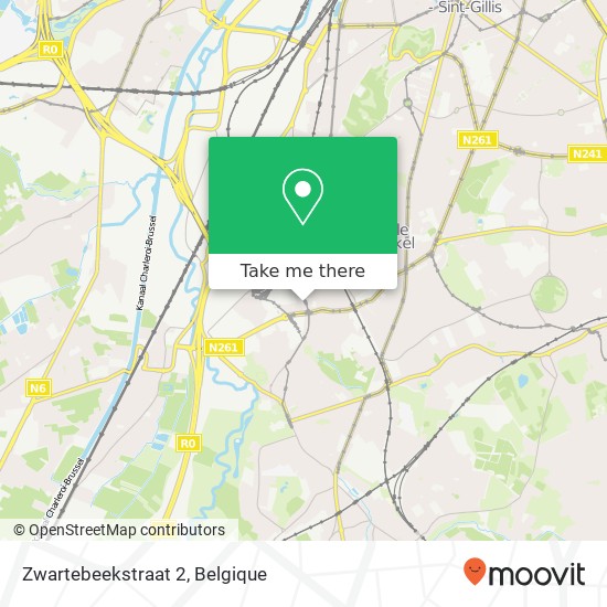 Zwartebeekstraat 2 kaart