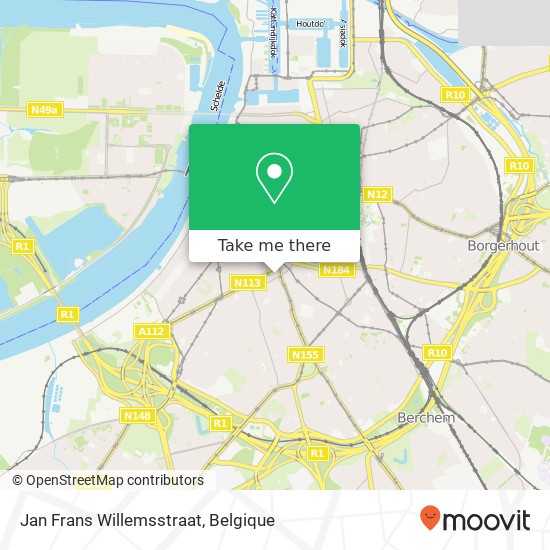 Jan Frans Willemsstraat kaart