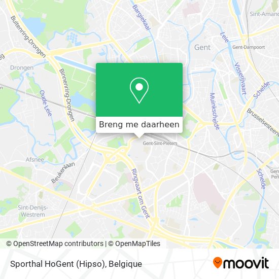 Sporthal HoGent (Hipso) kaart