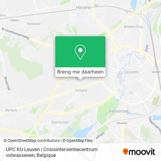 UPC KU Leuven | Crisisinterventiecentrum volwassenen kaart
