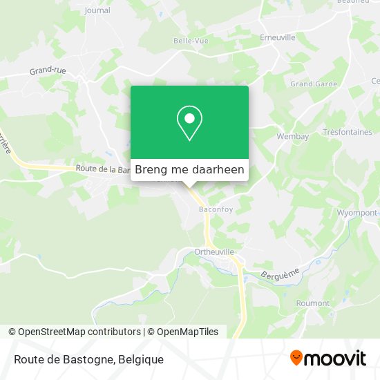 Route de Bastogne kaart