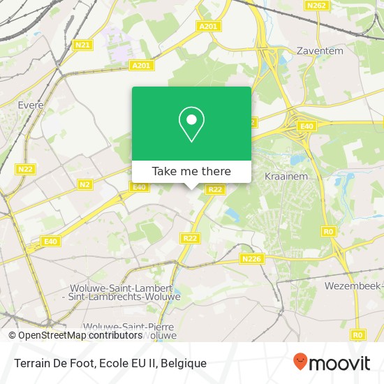 Terrain De Foot, Ecole EU II kaart