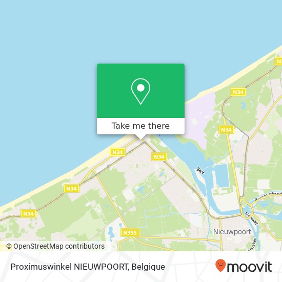 Proximuswinkel NIEUWPOORT kaart