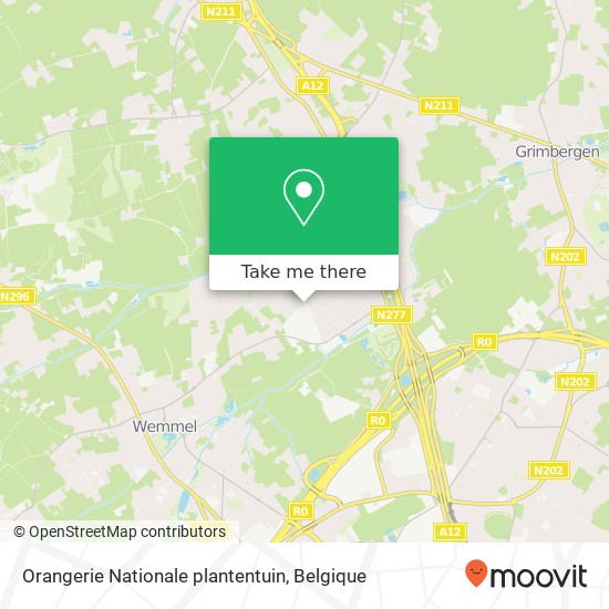 Orangerie Nationale plantentuin kaart