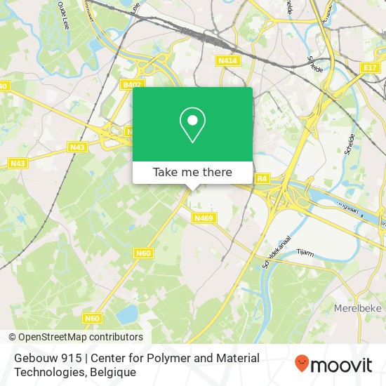 Gebouw 915 | Center for Polymer and Material Technologies kaart