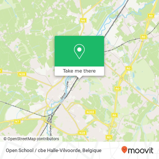 Open School / cbe Halle-Vilvoorde kaart