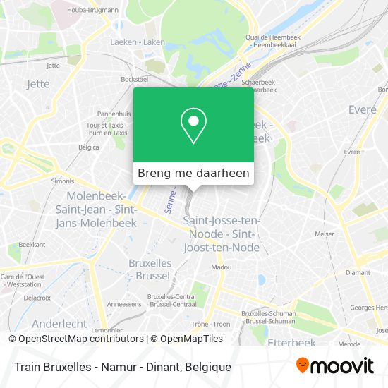 Train Bruxelles - Namur - Dinant kaart