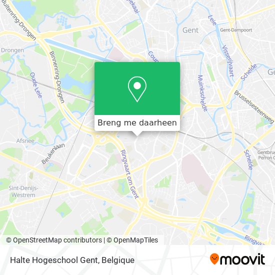 Halte Hogeschool Gent kaart