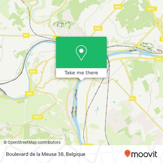 Boulevard de la Meuse 38 kaart