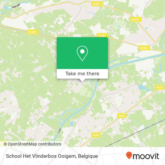 School Het Vlinderbos Ooigem kaart