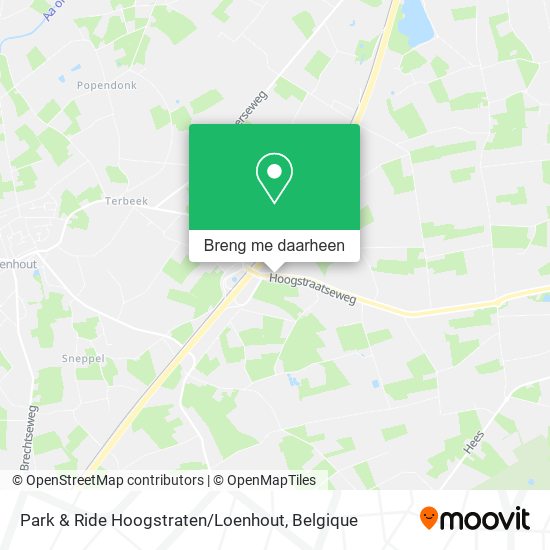Park & Ride Hoogstraten / Loenhout kaart