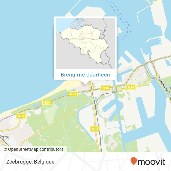 Zêebrugge kaart