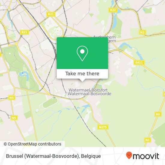 Brussel (Watermaal-Bosvoorde) kaart