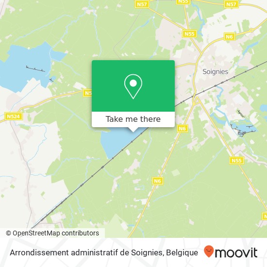 Arrondissement administratif de Soignies kaart