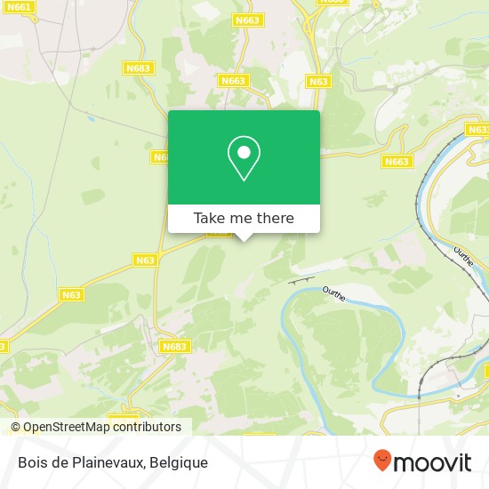 Bois de Plainevaux kaart