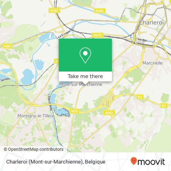 Charleroi (Mont-sur-Marchienne) kaart