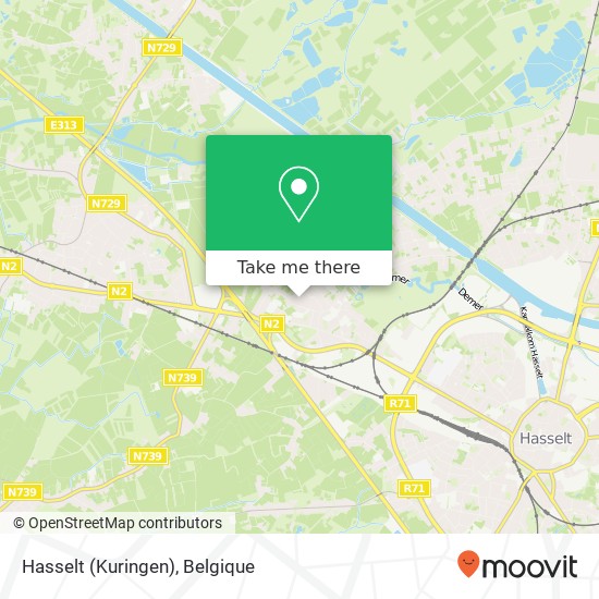 Hasselt (Kuringen) kaart