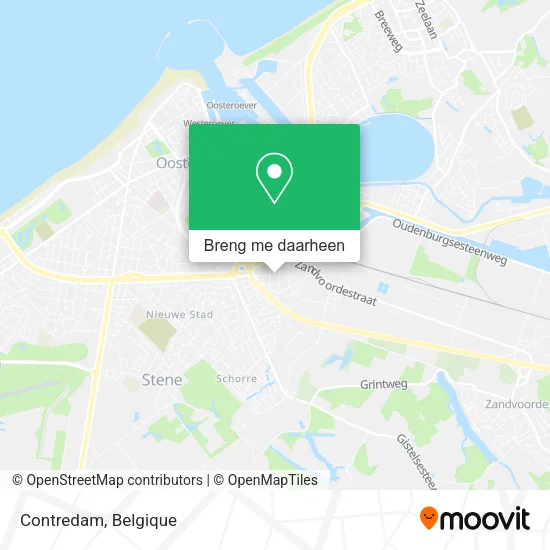 Contredam kaart
