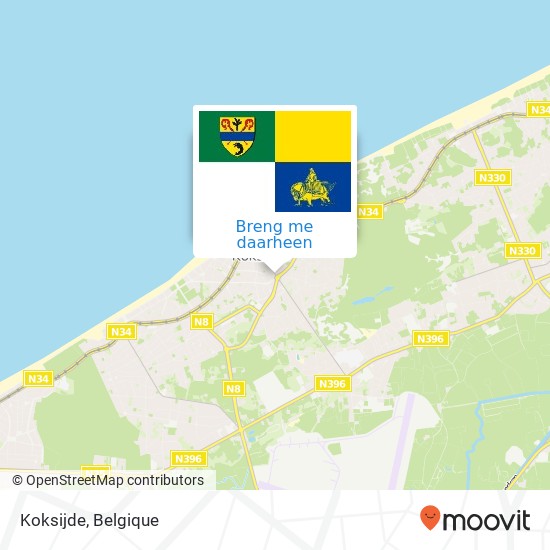 Koksijde kaart