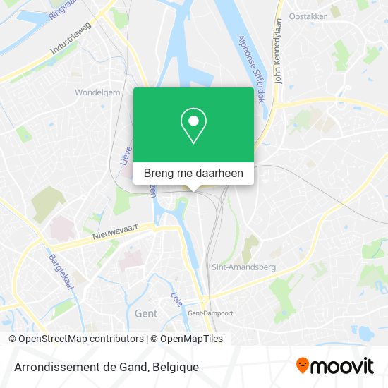 Arrondissement de Gand kaart