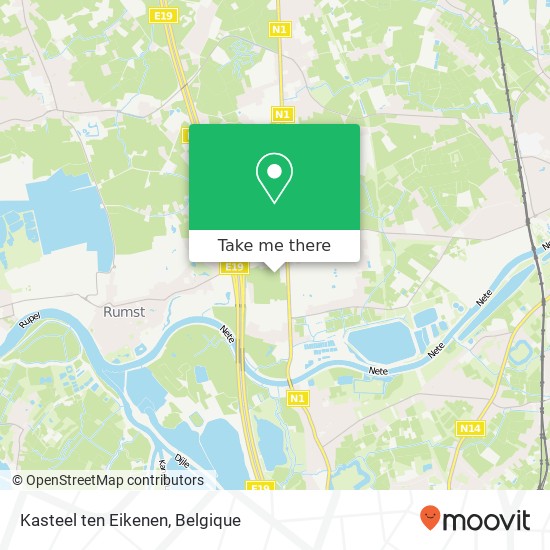 Kasteel ten Eikenen kaart