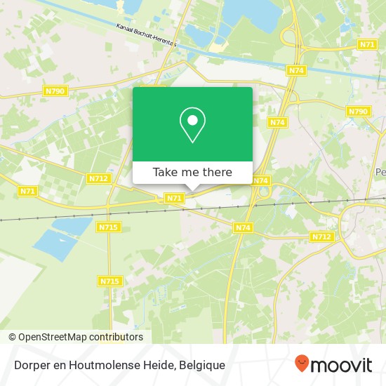 Dorper en Houtmolense Heide kaart