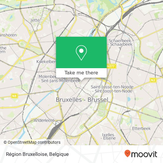 Région Bruxelloise kaart