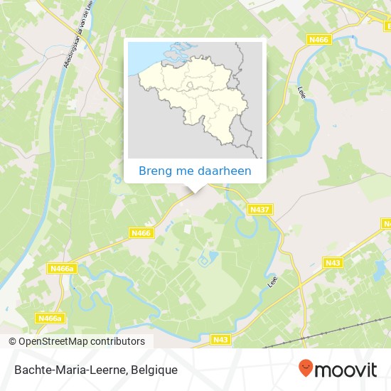 Bachte-Maria-Leerne kaart