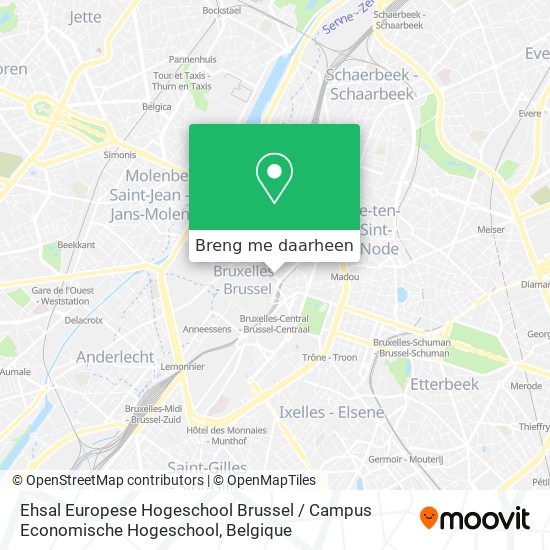 Ehsal Europese Hogeschool Brussel / Campus Economische Hogeschool kaart