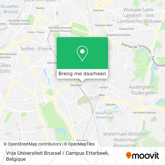 Vrije Universiteit Brussel / Campus Etterbeek kaart