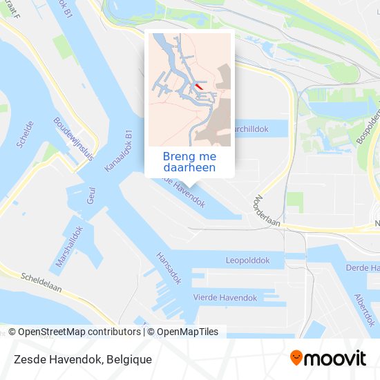 Zesde Havendok kaart