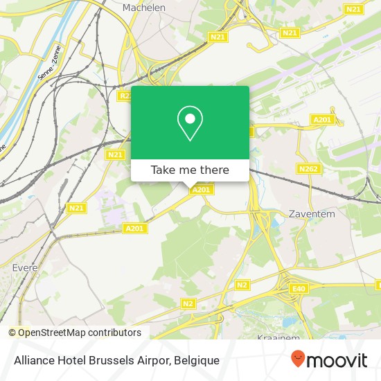 Alliance Hotel Brussels Airpor kaart