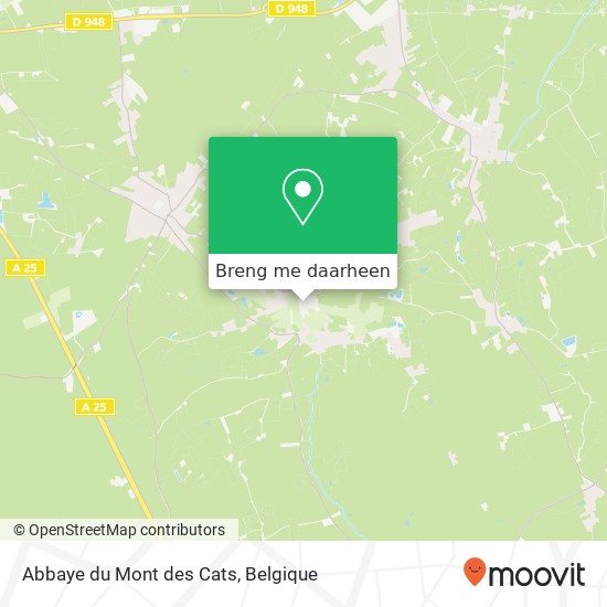 Abbaye du Mont des Cats kaart