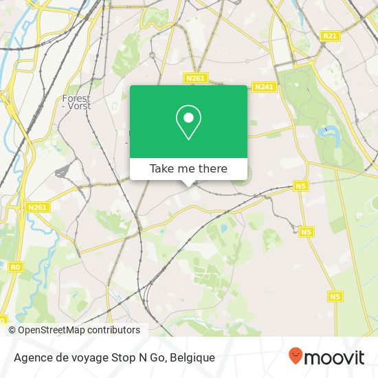 Agence de voyage Stop N Go kaart