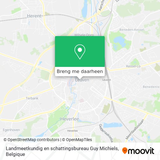 Landmeetkundig en schattingsbureau Guy Michiels kaart