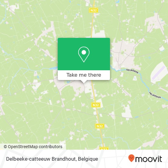 Delbeeke-catteeuw Brandhout kaart