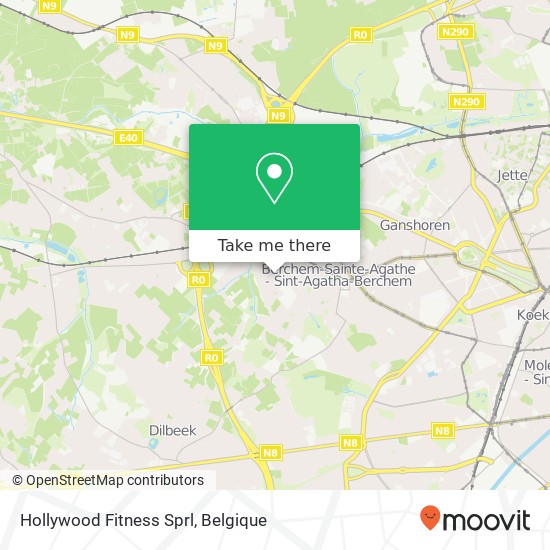 Hollywood Fitness Sprl kaart