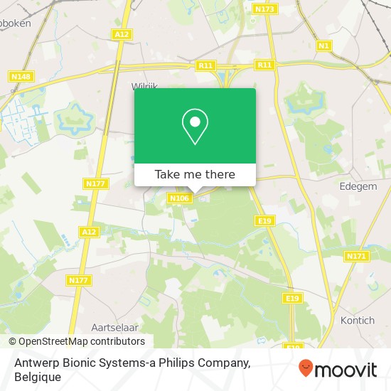 Antwerp Bionic Systems-a Philips Company kaart