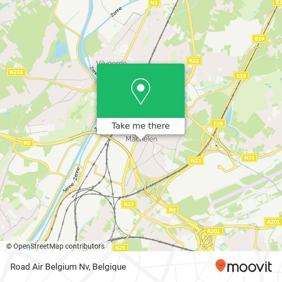 Road Air Belgium Nv kaart