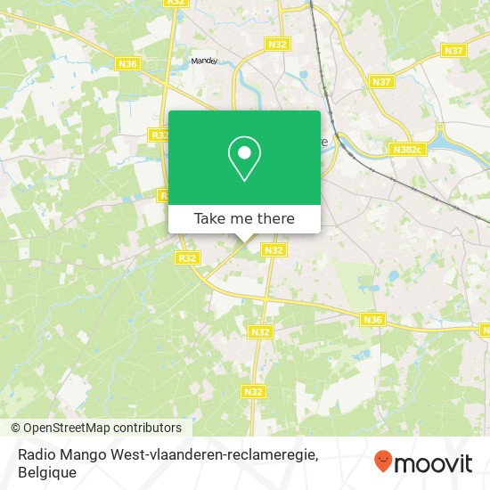 Radio Mango West-vlaanderen-reclameregie kaart