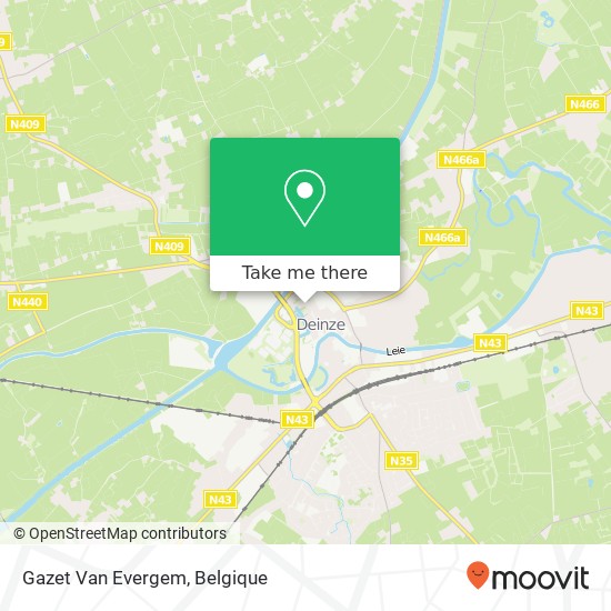 Gazet Van Evergem kaart