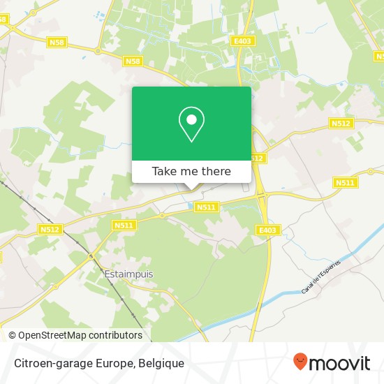 Citroen-garage Europe kaart