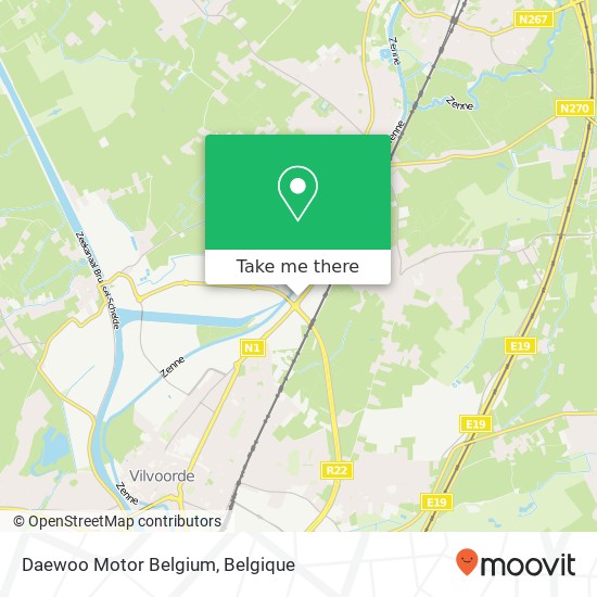 Daewoo Motor Belgium kaart