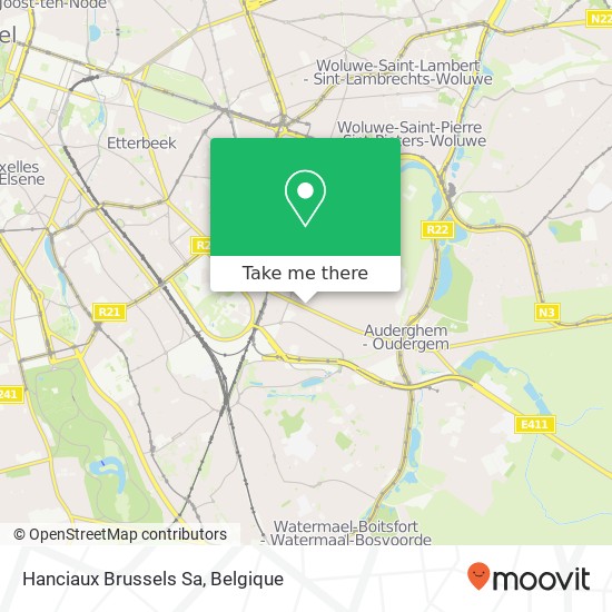 Hanciaux Brussels Sa kaart